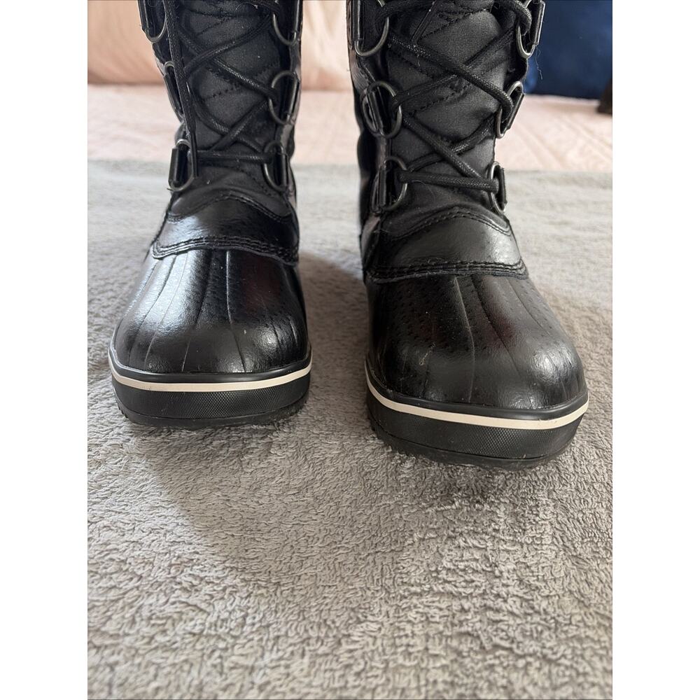 Sorel Womens Tofino 2 Fur Waterproof Tall Lace Insulated Boots 7.5 Black Winter - Picture 6 of 12